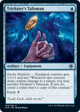 Trickster's Talisman card from Adventures in the Forgotten Realms