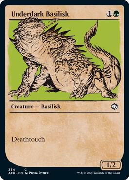 Underdark Basilisk (Showcase) card from Adventures in the Forgotten Realms