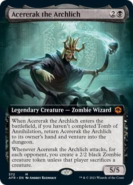 Acererak the Archlich (Extended Art) card from Adventures in the Forgotten Realms