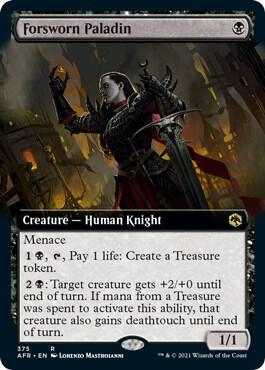 Forsworn Paladin (Extended Art) card from Adventures in the Forgotten Realms