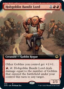 Hobgoblin Bandit Lord (Extended Art) card from Adventures in the Forgotten Realms