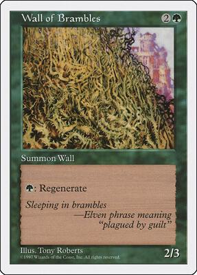 Wall of Brambles card from Fifth Edition