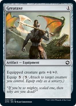Greataxe card from Adventures in the Forgotten Realms