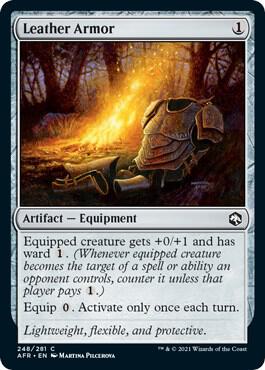 Leather Armor card from Adventures in the Forgotten Realms