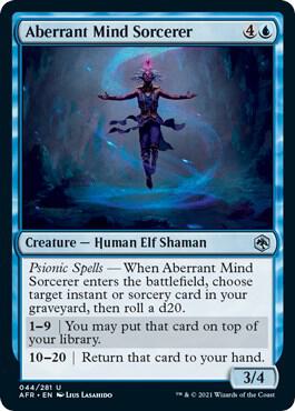 Aberrant Mind Sorcerer card from Adventures in the Forgotten Realms