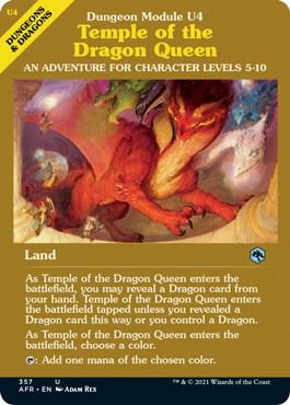 Temple of the Dragon Queen (Dungeon Module) card from Adventures in the Forgotten Realms