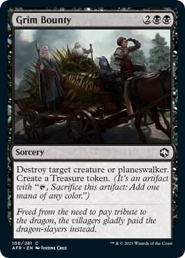 Grim Bounty card from Adventures in the Forgotten Realms