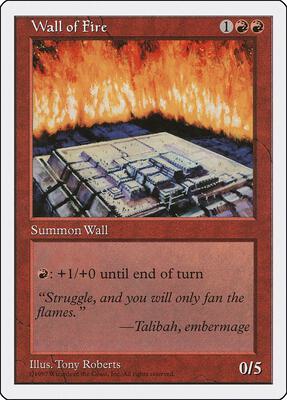 Wall of Fire card from Fifth Edition