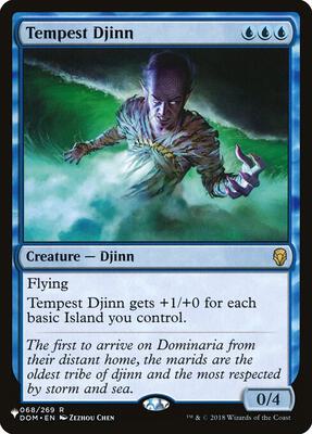Tempest Djinn card from The List Reprints
