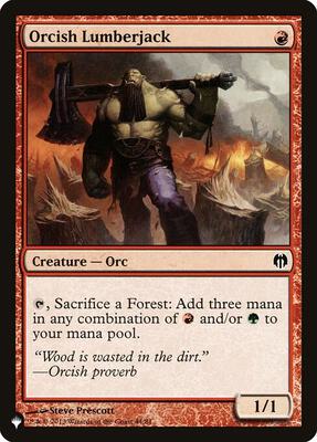 Orcish Lumberjack card from The List Reprints