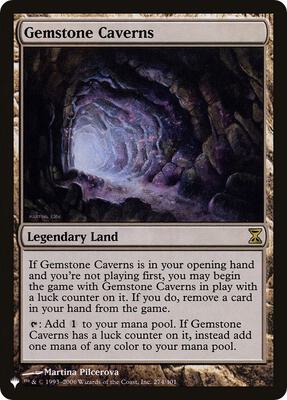 Gemstone Caverns card from The List Reprints