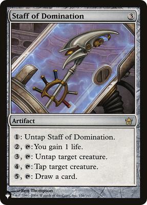 Staff of Domination card from The List Reprints