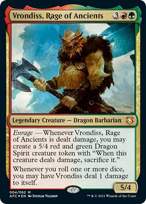 Vrondiss, Rage of Ancients (Display Commander) - Thick Stock card from Commander: Adventures in the Forgotten Realms