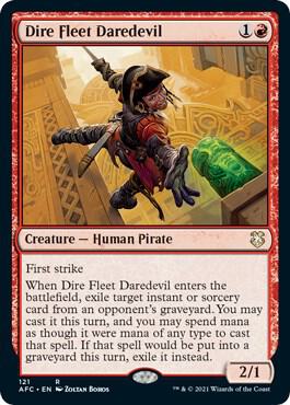 Dire Fleet Daredevil card from Commander: Adventures in the Forgotten Realms