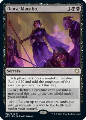 Danse Macabre card from Commander: Adventures in the Forgotten Realms