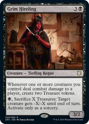 Grim Hireling card from Commander: Adventures in the Forgotten Realms