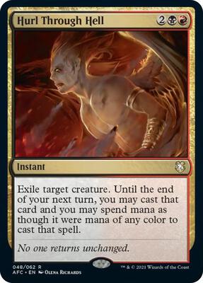 Hurl Through Hell card from Commander: Adventures in the Forgotten Realms
