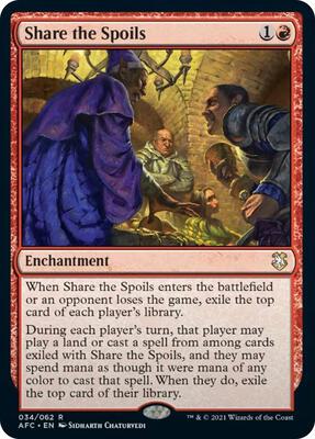 Share the Spoils card from Commander: Adventures in the Forgotten Realms