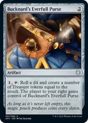 Bucknard's Everfull Purse card from Commander: Adventures in the Forgotten Realms