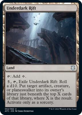 Underdark Rift card from Commander: Adventures in the Forgotten Realms