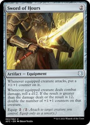 Sword of Hours card from Commander: Adventures in the Forgotten Realms