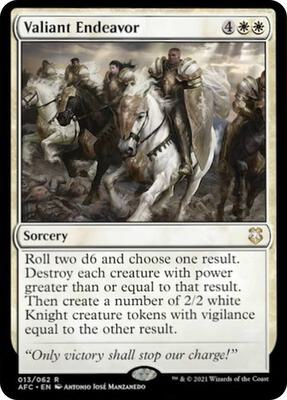 Valiant Endeavor card from Commander: Adventures in the Forgotten Realms
