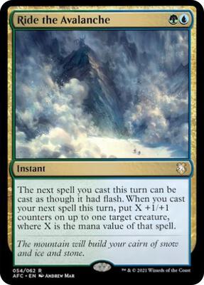 Ride the Avalanche card from Commander: Adventures in the Forgotten Realms