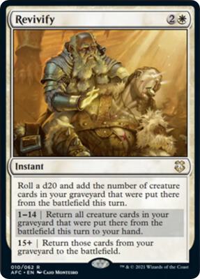 Revivify card from Commander: Adventures in the Forgotten Realms