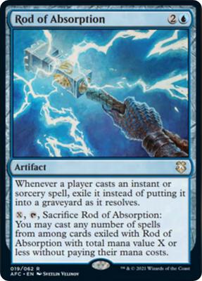 Rod of Absorption card from Commander: Adventures in the Forgotten Realms