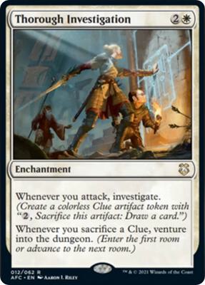 Thorough Investigation card from Commander: Adventures in the Forgotten Realms
