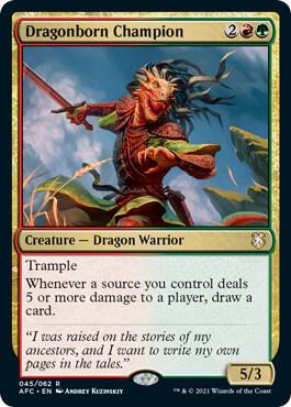 Dragonborn Champion card from Commander: Adventures in the Forgotten Realms