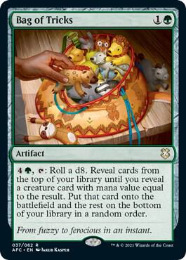Bag of Tricks card from Commander: Adventures in the Forgotten Realms