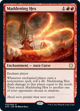 Maddening Hex card from Commander: Adventures in the Forgotten Realms