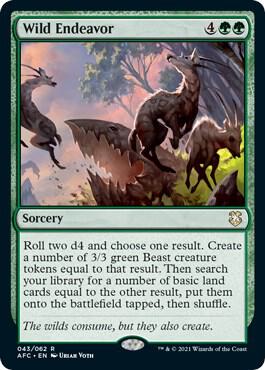 Wild Endeavor card from Commander: Adventures in the Forgotten Realms