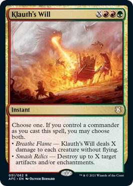 Klauth's Will card from Commander: Adventures in the Forgotten Realms