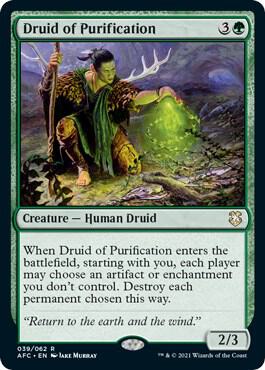 Druid of Purification card from Commander: Adventures in the Forgotten Realms
