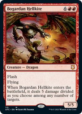 Bogardan Hellkite card from Commander: Adventures in the Forgotten Realms