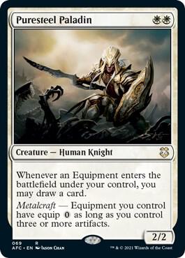 Puresteel Paladin card from Commander: Adventures in the Forgotten Realms