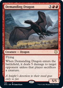 Demanding Dragon card from Commander: Adventures in the Forgotten Realms