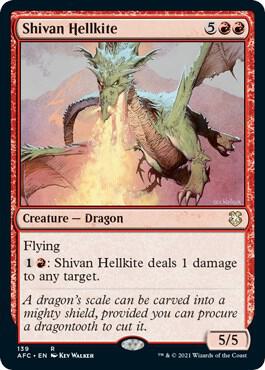 Shivan Hellkite card from Commander: Adventures in the Forgotten Realms