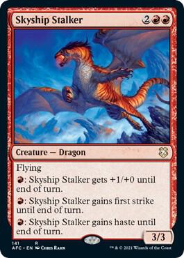 Skyship Stalker card from Commander: Adventures in the Forgotten Realms