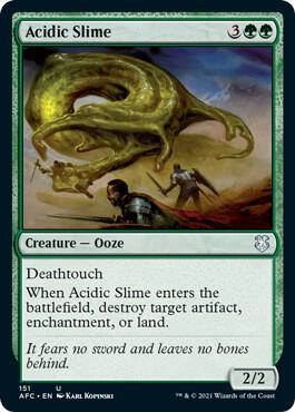 Acidic Slime card from Commander: Adventures in the Forgotten Realms
