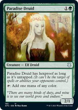 Paradise Druid card from Commander: Adventures in the Forgotten Realms