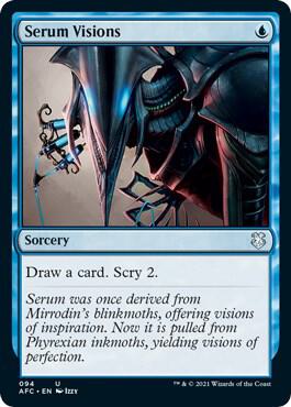 Serum Visions card from Commander: Adventures in the Forgotten Realms