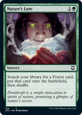 Nature's Lore card from Commander: Adventures in the Forgotten Realms