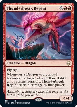 Thunderbreak Regent card from Commander: Adventures in the Forgotten Realms