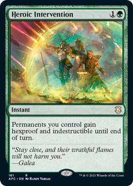 Heroic Intervention card from Commander: Adventures in the Forgotten Realms
