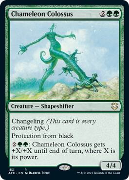 Chameleon Colossus card from Commander: Adventures in the Forgotten Realms