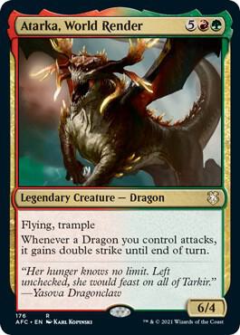 Atarka, World Render card from Commander: Adventures in the Forgotten Realms