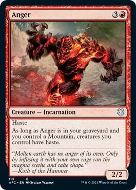 Anger card from Commander: Adventures in the Forgotten Realms